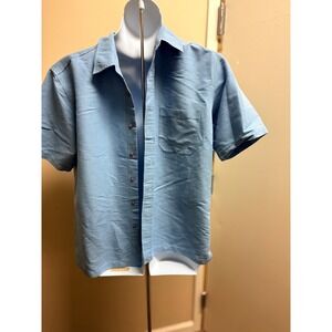 Eighty Eight Blue Casual Button Down Shirt Relaxed Fit